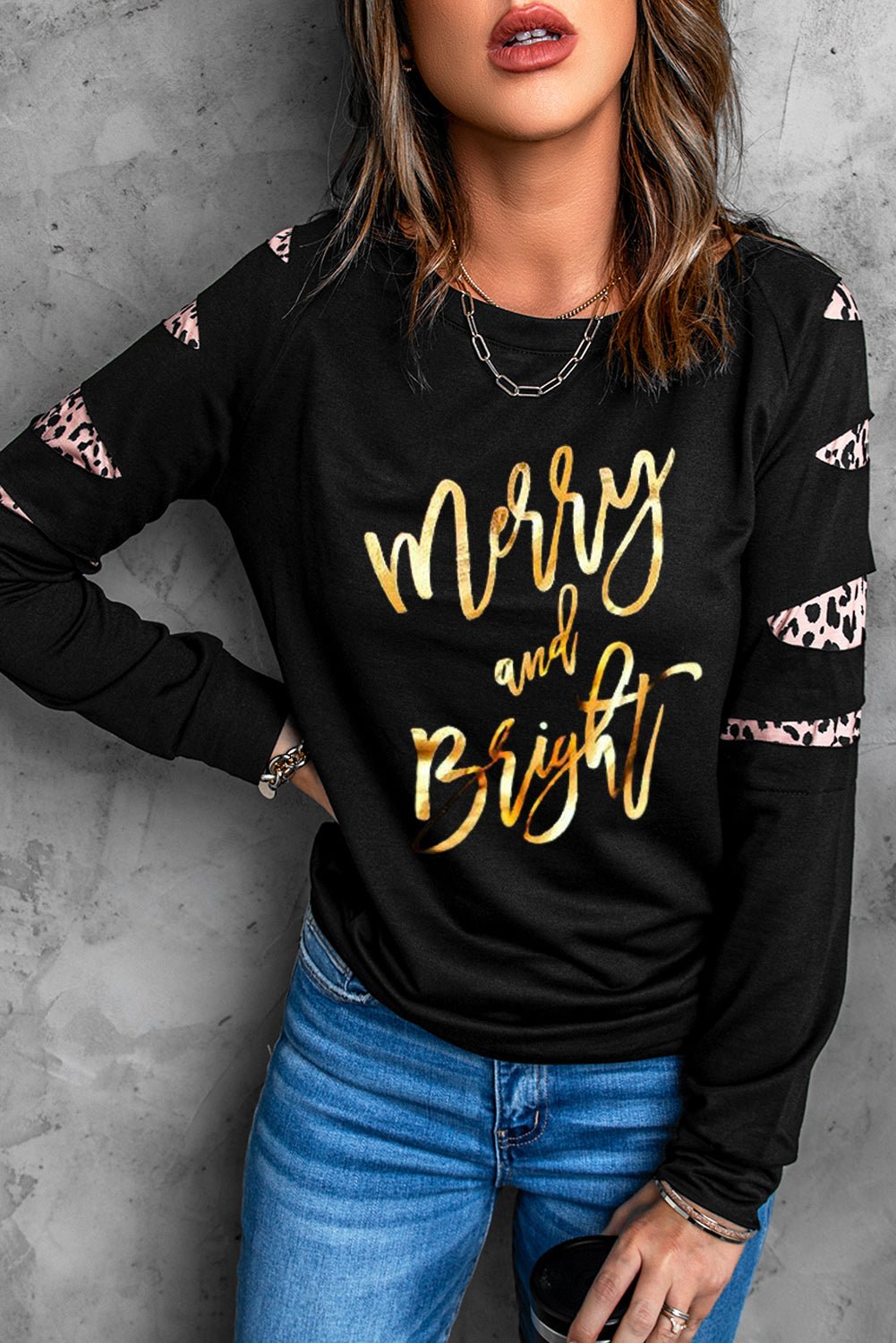 MERRY AND BRIGHT Graphic Long Sleeve Top - Guy Christopher