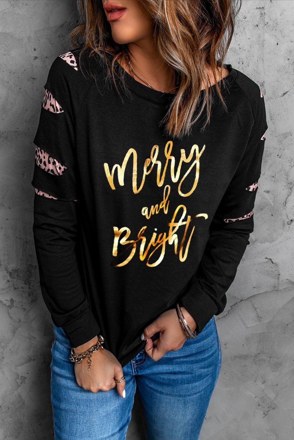 MERRY AND BRIGHT Graphic Long Sleeve Top - Guy Christopher