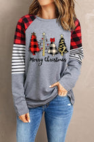 MERRY CHRISTMAS Graphic Round Neck Long Sleeve T-Shirt - Guy Christopher