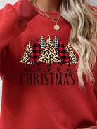 MERRY CHRISTMAS Round Neck Long Sleeve Sweatshirt - Guy Christopher