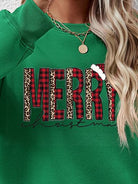 MERRY CHRISTMAS Round Neck Long Sleeve Sweatshirt - Guy Christopher