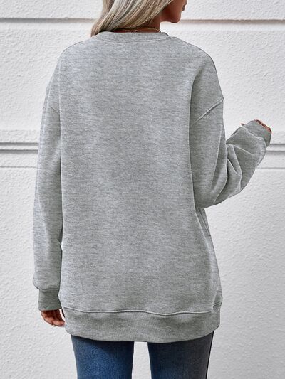 MERRY CHRISTMAS Round Neck Long Sleeve Sweatshirt - Guy Christopher