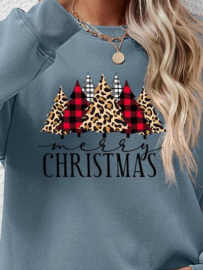 MERRY CHRISTMAS Round Neck Long Sleeve Sweatshirt - Guy Christopher