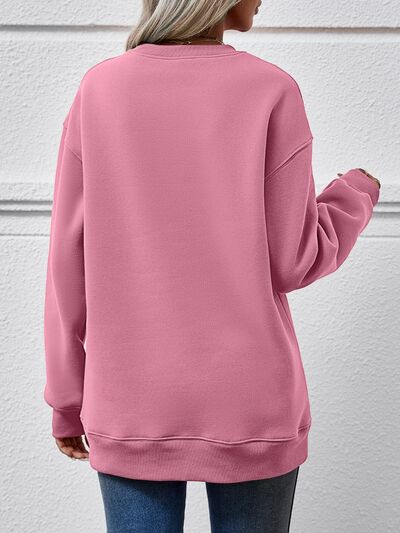 MERRY CHRISTMAS Round Neck Long Sleeve Sweatshirt - Guy Christopher