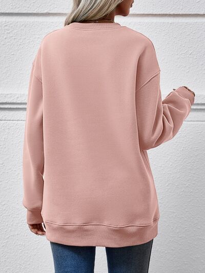 MERRY CHRISTMAS Round Neck Long Sleeve Sweatshirt - Guy Christopher