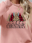 MERRY CHRISTMAS Round Neck Long Sleeve Sweatshirt - Guy Christopher