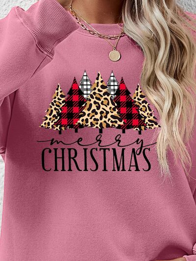 MERRY CHRISTMAS Round Neck Long Sleeve Sweatshirt - Guy Christopher