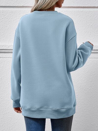 MERRY CHRISTMAS Round Neck Long Sleeve Sweatshirt - Guy Christopher