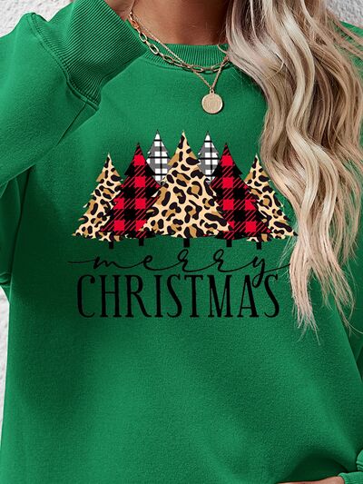 MERRY CHRISTMAS Round Neck Long Sleeve Sweatshirt - Guy Christopher