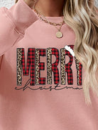 MERRY CHRISTMAS Round Neck Long Sleeve Sweatshirt - Guy Christopher