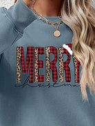 MERRY CHRISTMAS Round Neck Long Sleeve Sweatshirt - Guy Christopher