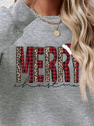 MERRY CHRISTMAS Round Neck Long Sleeve Sweatshirt - Guy Christopher