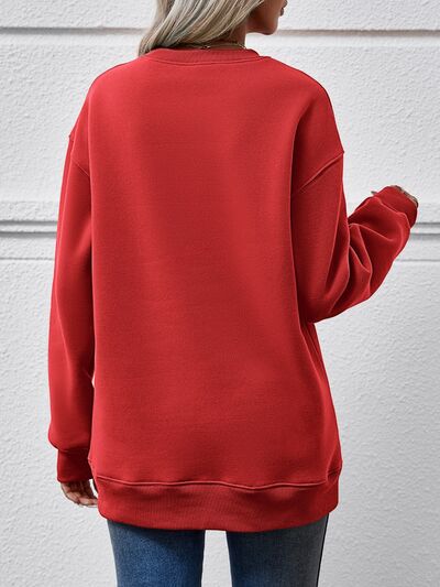 MERRY CHRISTMAS Round Neck Long Sleeve Sweatshirt - Guy Christopher