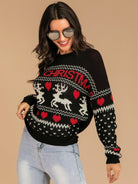 MERRY CHRISTMAS Round Neck Sweater - Guy Christopher