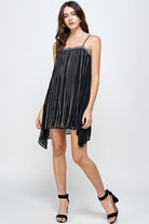 Metal Fringed Sexy Mini Dress - Guy Christopher