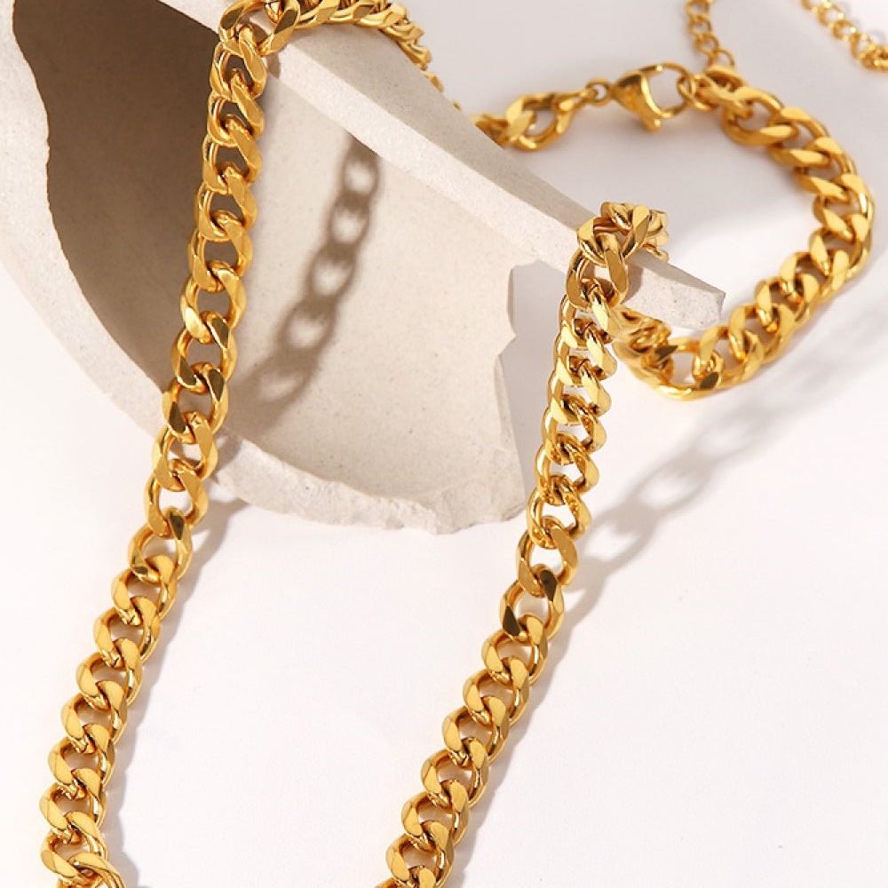Minimalist 18K Gold Plated Curb Chain Necklace - Guy Christopher
