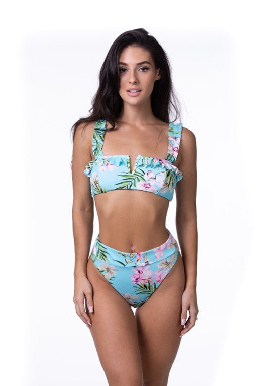 MINT TROPICAL FLORAL BIKINI SET - Guy Christopher