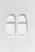 MMShoes Arms Around Me Open Toe Slide in White - Guy Christopher