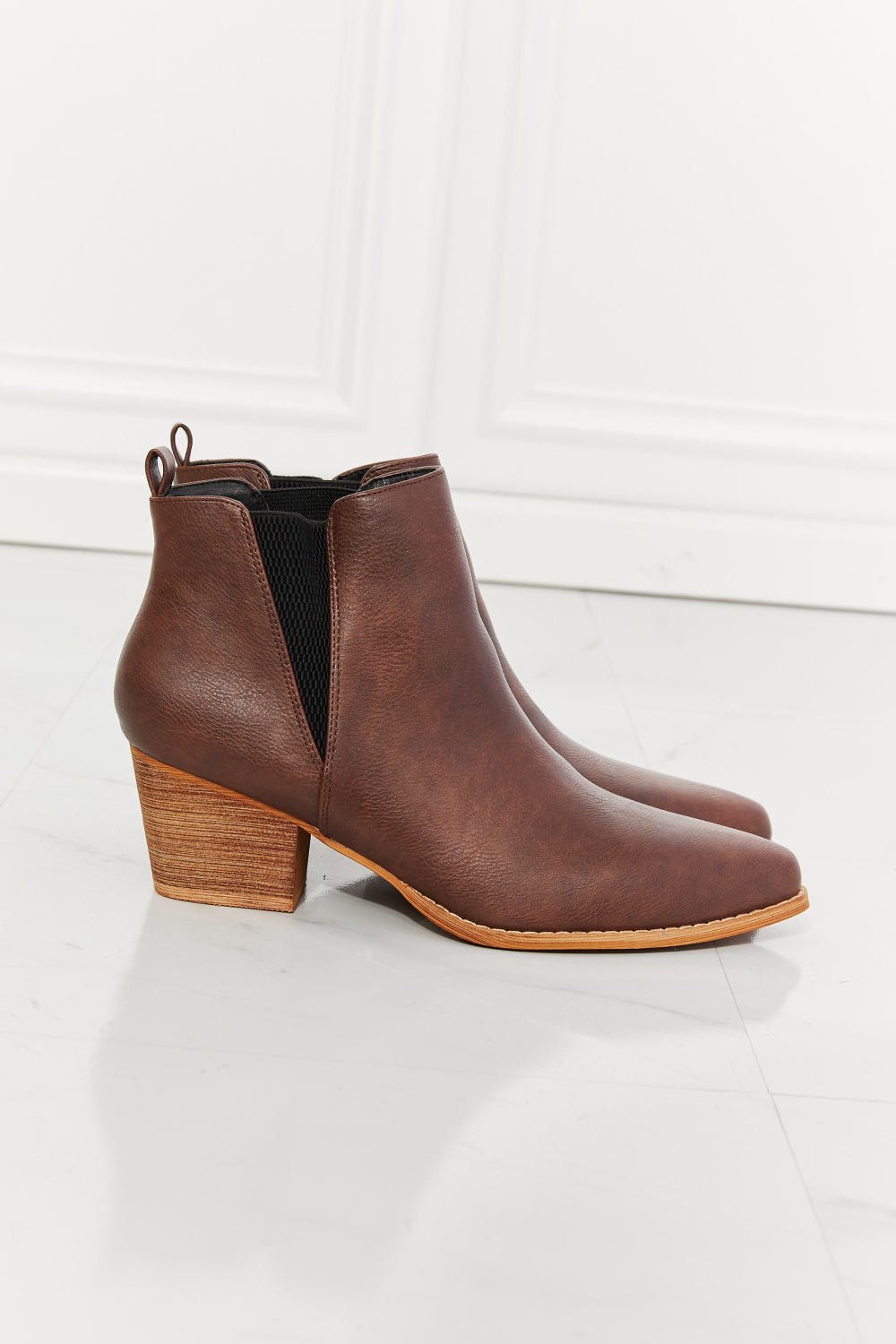 MMShoes Back At It Point Toe Bootie in Chocolate - Guy Christopher