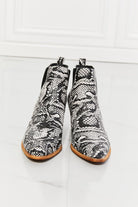 MMShoes Back At It Point Toe Bootie in Snakeskin - Guy Christopher