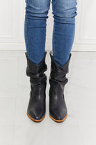 MMShoes Better in Texas Scrunch Cowboy Boots in Navy - Guy Christopher