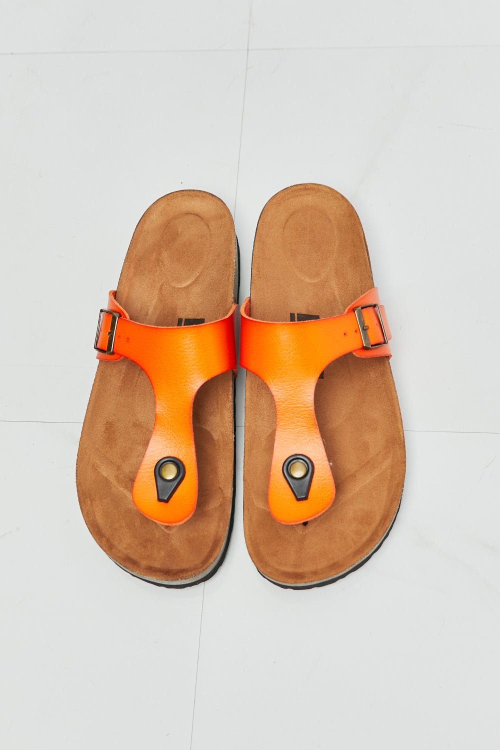 MMShoes Drift Away T-Strap Flip-Flop in Orange - Guy Christopher