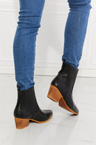 MMShoes Love the Journey Stacked Heel Chelsea Boot in Black - Guy Christopher