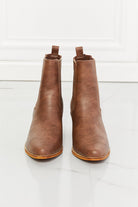 MMShoes Love the Journey Stacked Heel Chelsea Boot in Chestnut - Guy Christopher