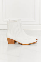 MMShoes Love the Journey Stacked Heel Chelsea Boot in White - Guy Christopher