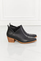 MMShoes Trust Yourself Embroidered Crossover Cowboy Bootie in Black - Guy Christopher