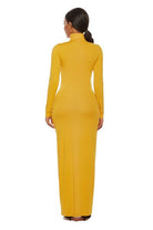 Mock Neck Long Sleeve Maxi Slim Dress - Guy Christopher