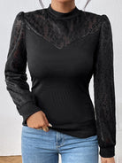 Mock Neck Long Sleeve Top - Guy Christopher