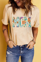 "MOM Floral Graphic T-Shirt - Express Your Love with Elegance and Comfort - A Perfect Gift for Cherishing Precious Moments Together" - Guy Christopher