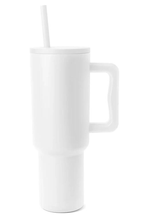 Monochromatic Stainless Steel Tumbler with Matching Straw - Guy Christopher