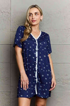 MOON NITE Quilted Quivers Button Down Sleepwear Dress - Guy Christopher