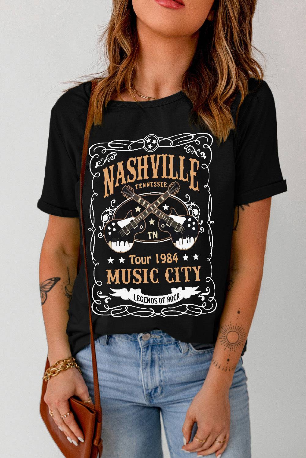 Nashville Music City Graphic Tee Shirt - Indulge in the Melodic Enchantment of Nashville - Feel the Rhapsody of Music with Every Wear - Guy Christopher