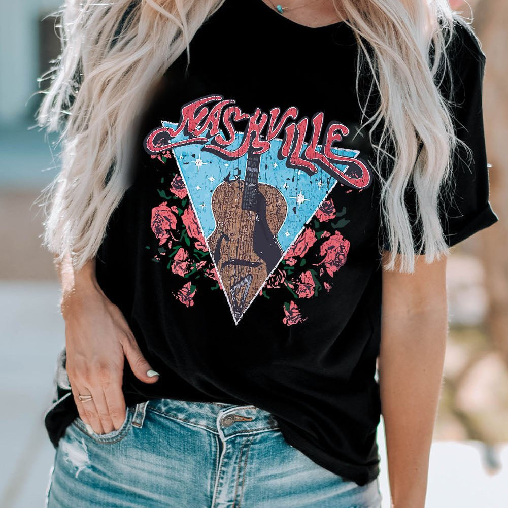 Nashville Nights - Embrace the Tender Touch of Our Graphic Tee - Let Your Heart Sing with Free-Spirited Style - Guy Christopher
