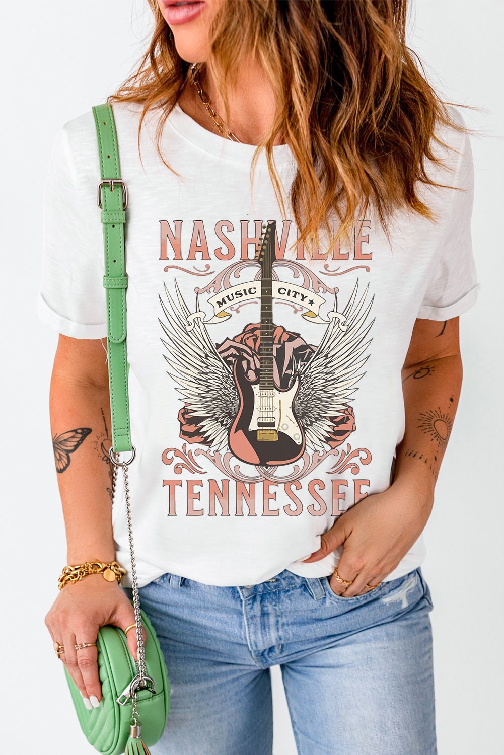 Nashville Tennessee Graphic Tee Shirt - Capture the Magic of Music City - Embrace the Charm and Vibrancy in Style - Guy Christopher