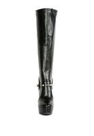 Nephele Silver Stud Stiletto Calf Boots - Guy Christopher