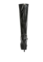 Nephele Silver Stud Stiletto Calf Boots - Guy Christopher