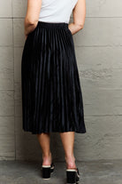 Ninexis Accordion Pleated Flowy Midi Skirt - Guy Christopher