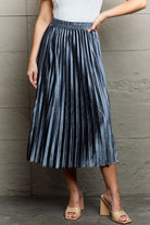 Ninexis Accordion Pleated Flowy Midi Skirt - Guy Christopher