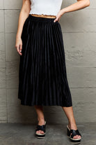 Ninexis Accordion Pleated Flowy Midi Skirt - Guy Christopher