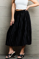 Ninexis Accordion Pleated Flowy Midi Skirt - Guy Christopher