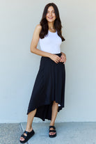 Ninexis First Choice High Waisted Flare Maxi Skirt in Black - Guy Christopher