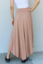 Ninexis First Choice High Waisted Flare Maxi Skirt in Camel - Guy Christopher