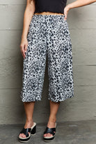 Ninexis Leopard High Waist Flowy Wide Leg Pants with Pockets - Guy Christopher