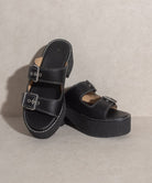 OASIS SOCIETY Gabriella, Dual Buckle Lifted Sandal - Guy Christopher
