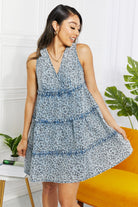 ODDI Full Size Wild One Washed Denim Leopard Dress - Guy Christopher