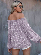 Off-Shoulder Long Sleeve Blouse - Guy Christopher